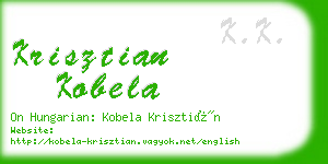 krisztian kobela business card